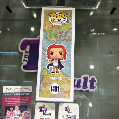 Funko Pop! Animation One Piece - Shanks #1041 Wanted Poster C2E2 Shared Exclusive Signed by Charles Brandon Potter