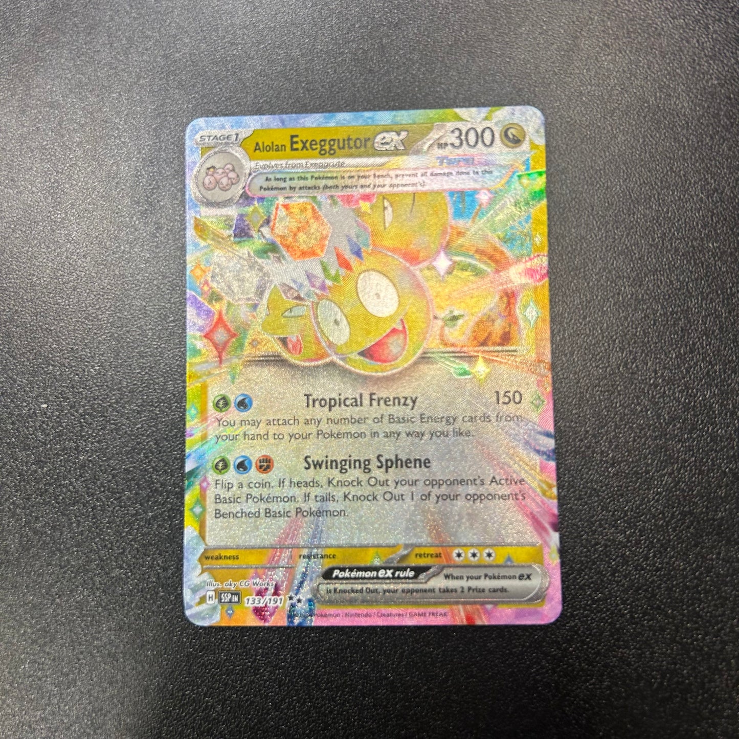 Pokemon TCG Alolan Exeggutor ex 133/191 Surging Sparks