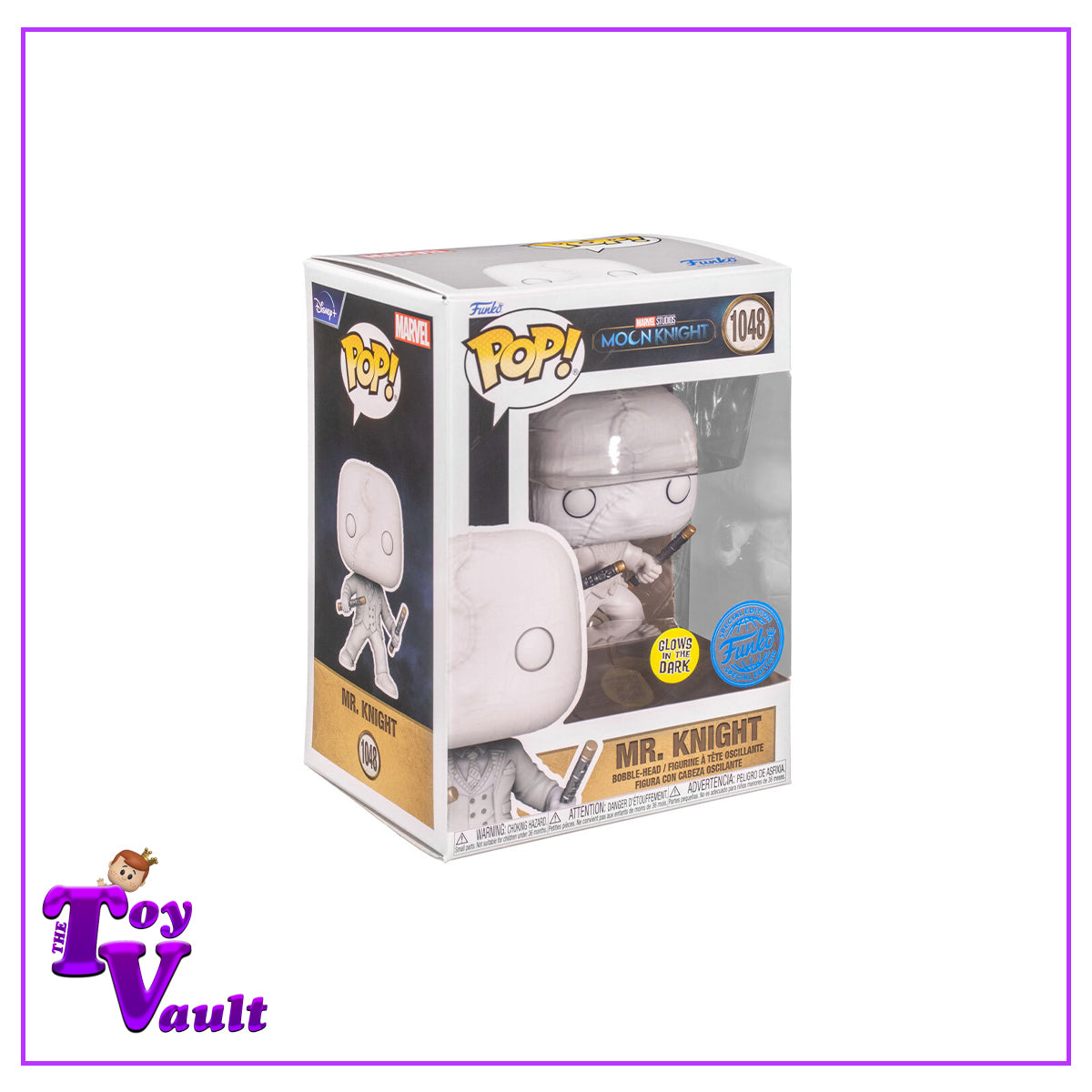 Funko Pop! Marvel Moon Knight - Mr. Knight #1048 Glow in the Dark Walmart Exclusive