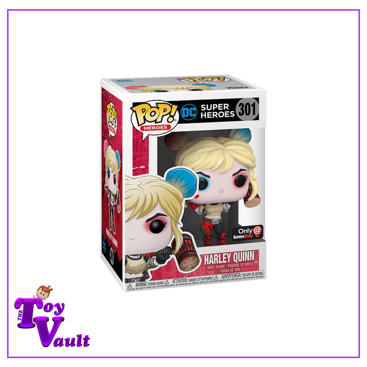 Funko Pop! DC Heroes - Harley Quinn with Mallet #301 GameStop Exclusive