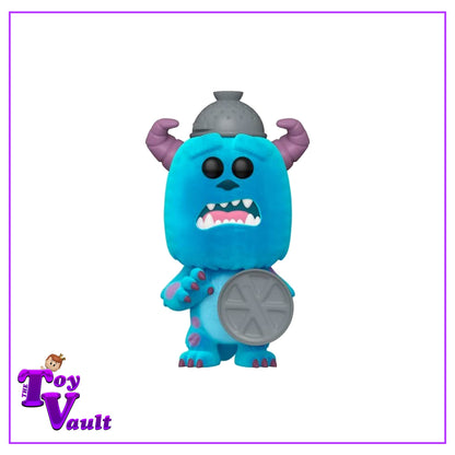 Funko Pop! Disney Monsters Inc - Sulley with Trash Can Lid #1156 Flocked Amazon Exclusive