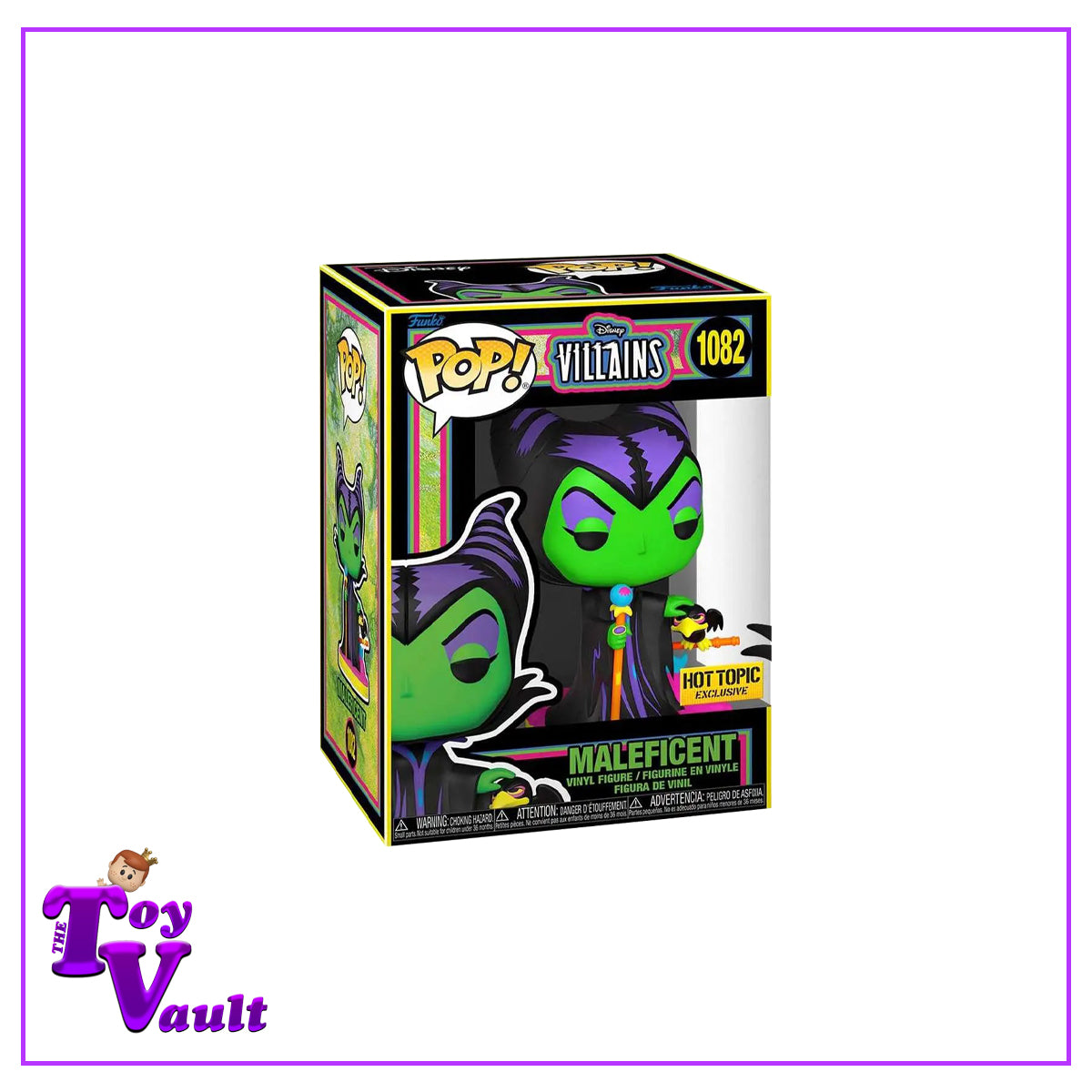 Funko Pop! Disney Villains Sleeping Beauty - Maleficent #1082 Blacklight Hot Topic Exclusive