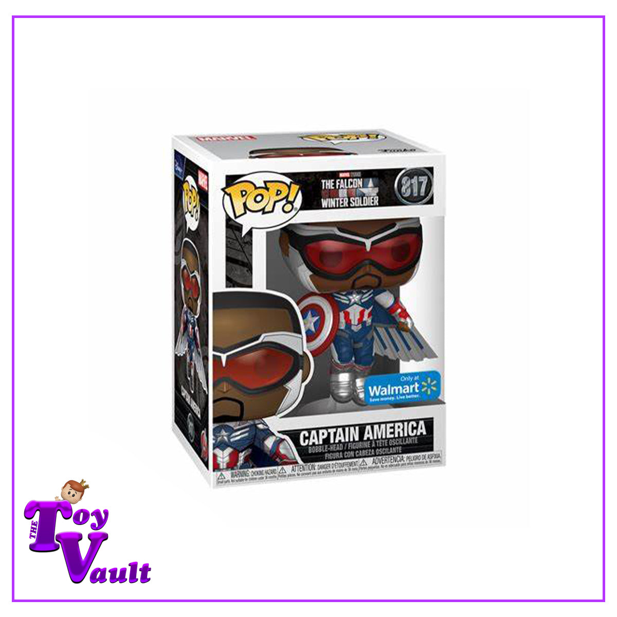 Funko Pop! Marvel The Falcon and Winter Soldier - Captain America #817 Walmart Exclusive