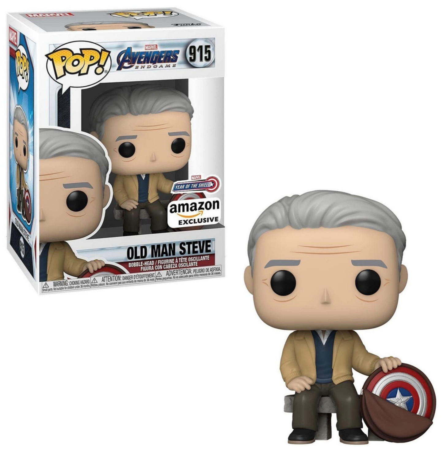 Funko Pop! Marvel Avengers - Old Man Steve #915 Amazon Exclusive