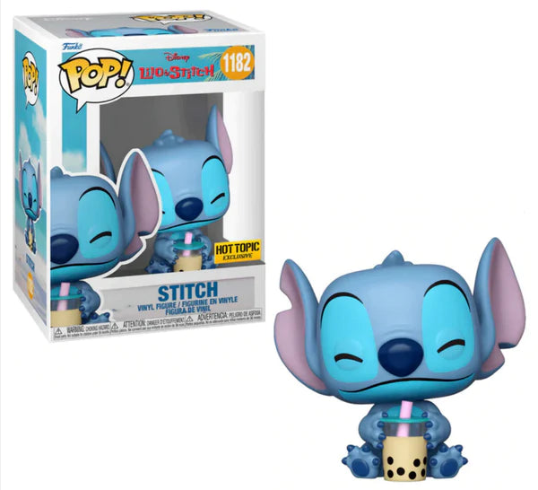 Funko Pop! Disney Lilo and Stitch - Stitch Drinking Boba #1182 Hot Topic Exclusive