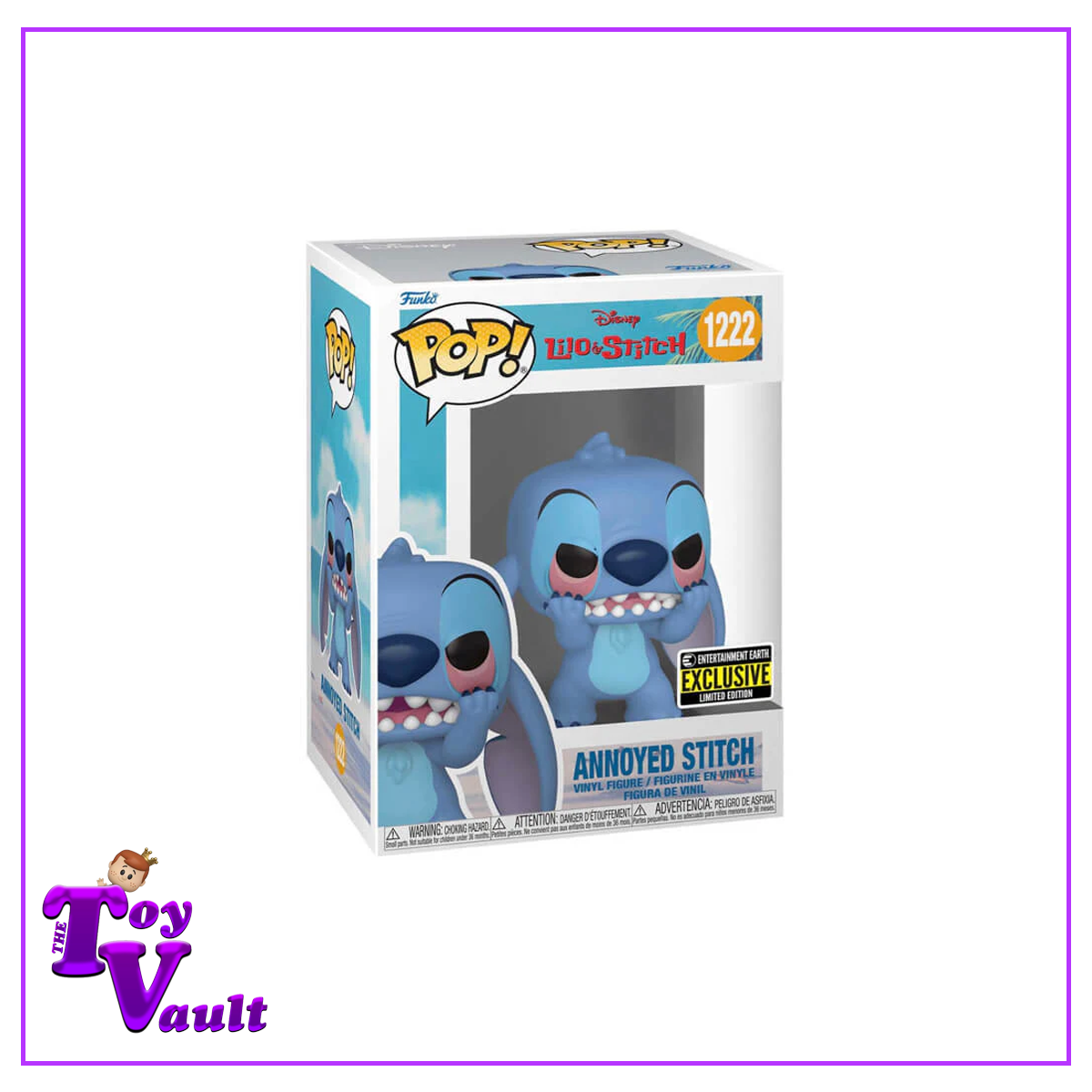 Funko Pop! Disney Lilo and Stitch - Annoyed Stitch #1222 Entertainment Earth Exclusive