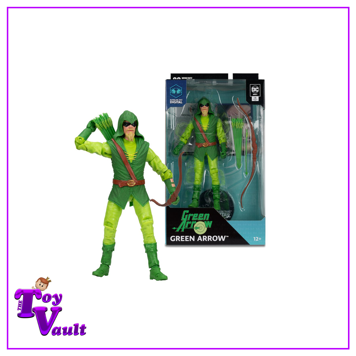 McFarlane Toys DC Direct DC Heroes Justice League Green Arrow Classic 7-Inch Scale Wave 2 Action Figure with McFarlane Toys Digital Collectible