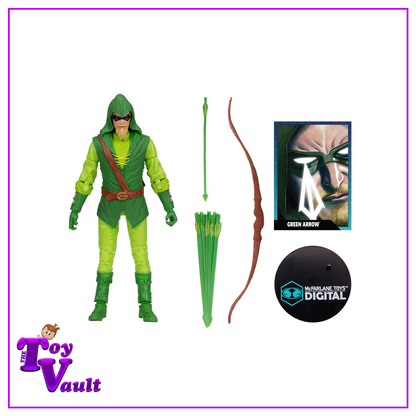 McFarlane Toys DC Direct DC Heroes Justice League Green Arrow Classic 7-Inch Scale Wave 2 Action Figure with McFarlane Toys Digital Collectible