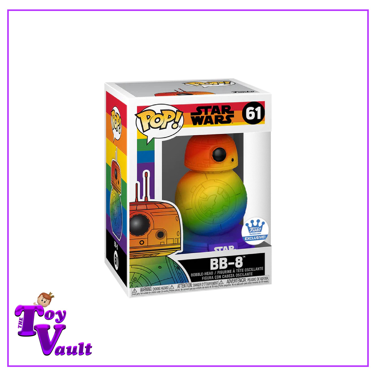 Funko Pop! Star Wars Pride - BB-8 (Rainbow) #61 Funko Shop Exclusive