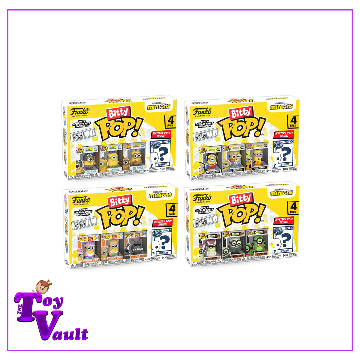 Funko Bitty Pop! Movies Despicable Me - Minions Bitty Mini Figure 4-Pack