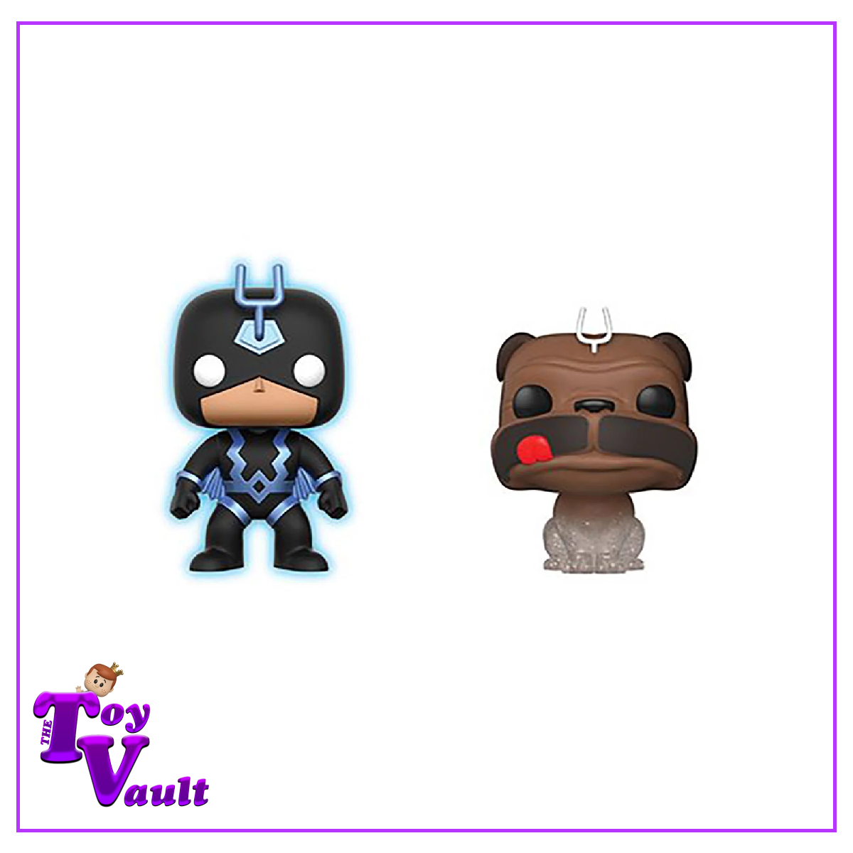 Funko Pop! Marvel Inumans - Black Bolt and Lockjaw (2 Pack) Glow in the Dark 2018 San Diego Comic Con Exclusive