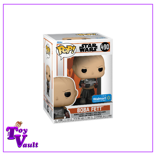 Funko Pop! Star Wars The Mandalorian - Boba Fett (Unmasked) #490 Walmart Exclusive