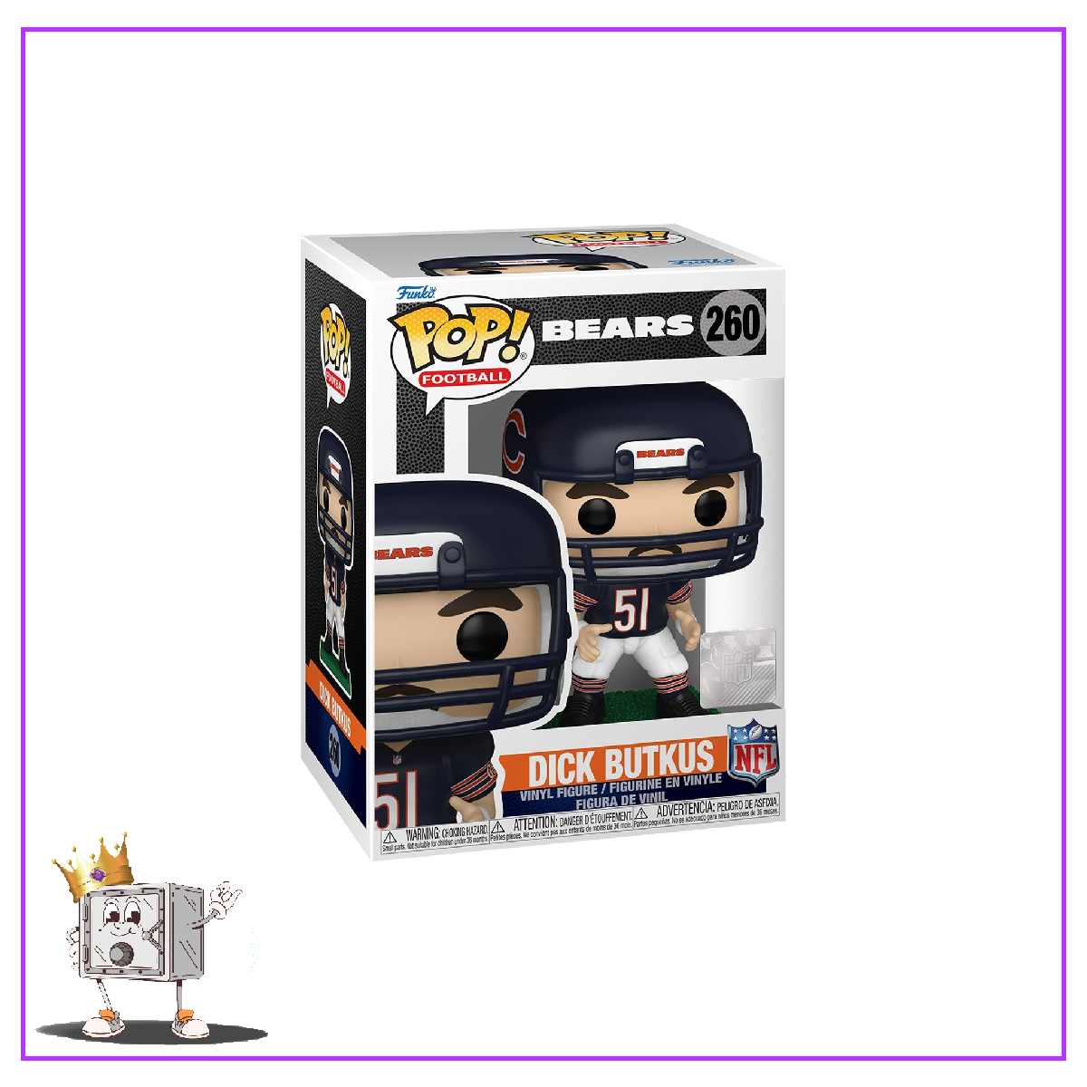 Funko Pop! Sports NFL Football Legends - Dick Butkus #260 (Chicago Bears)