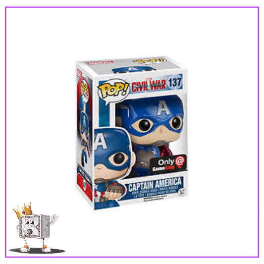 Funko Pop! Marvel Captain America Civil War - Captain America #137 GameStop Exclusive