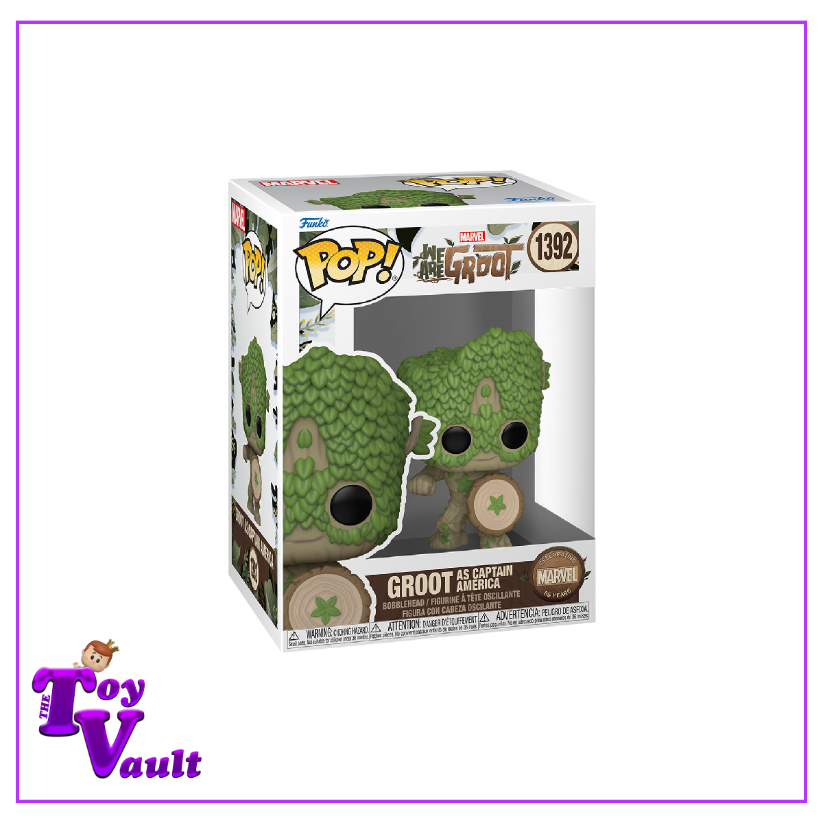 Funko Pop! Marvel Guardians of the Galaxy We Are Groot - Groot as Captain America #1392