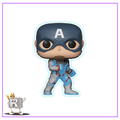 Funko Pop! Marvel Avengers Endgame - Captain America (Quantum Suit) #450 Glow in the Dark FYE Exclusive