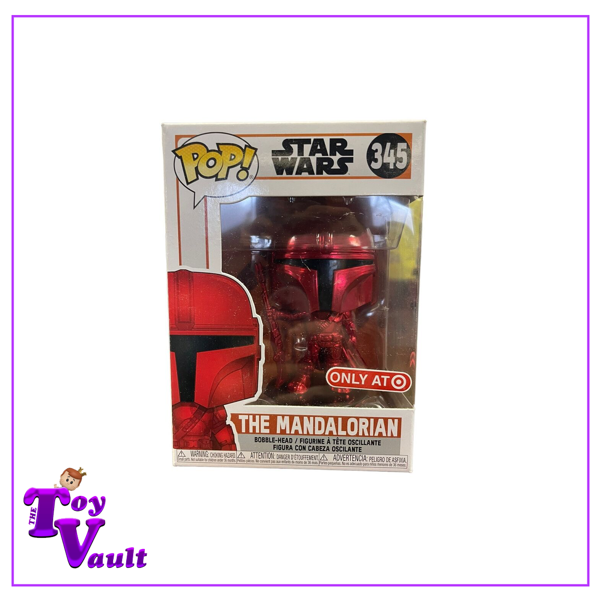 Funko Pop! Star Wars Mandalorian - The Mandalorian (Red Chrome) #345 Target Exclusive