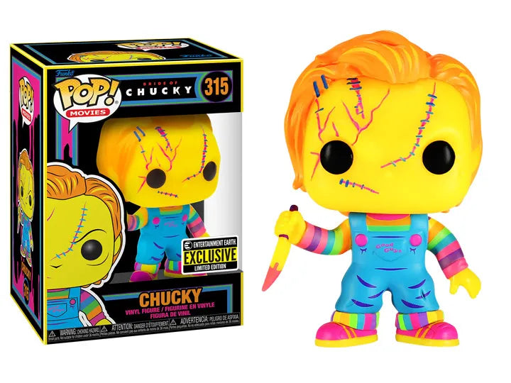 Funko Pop! Horror Bride of Chucky - Chucky #215 Blacklight Entertainment Earth Exclusive