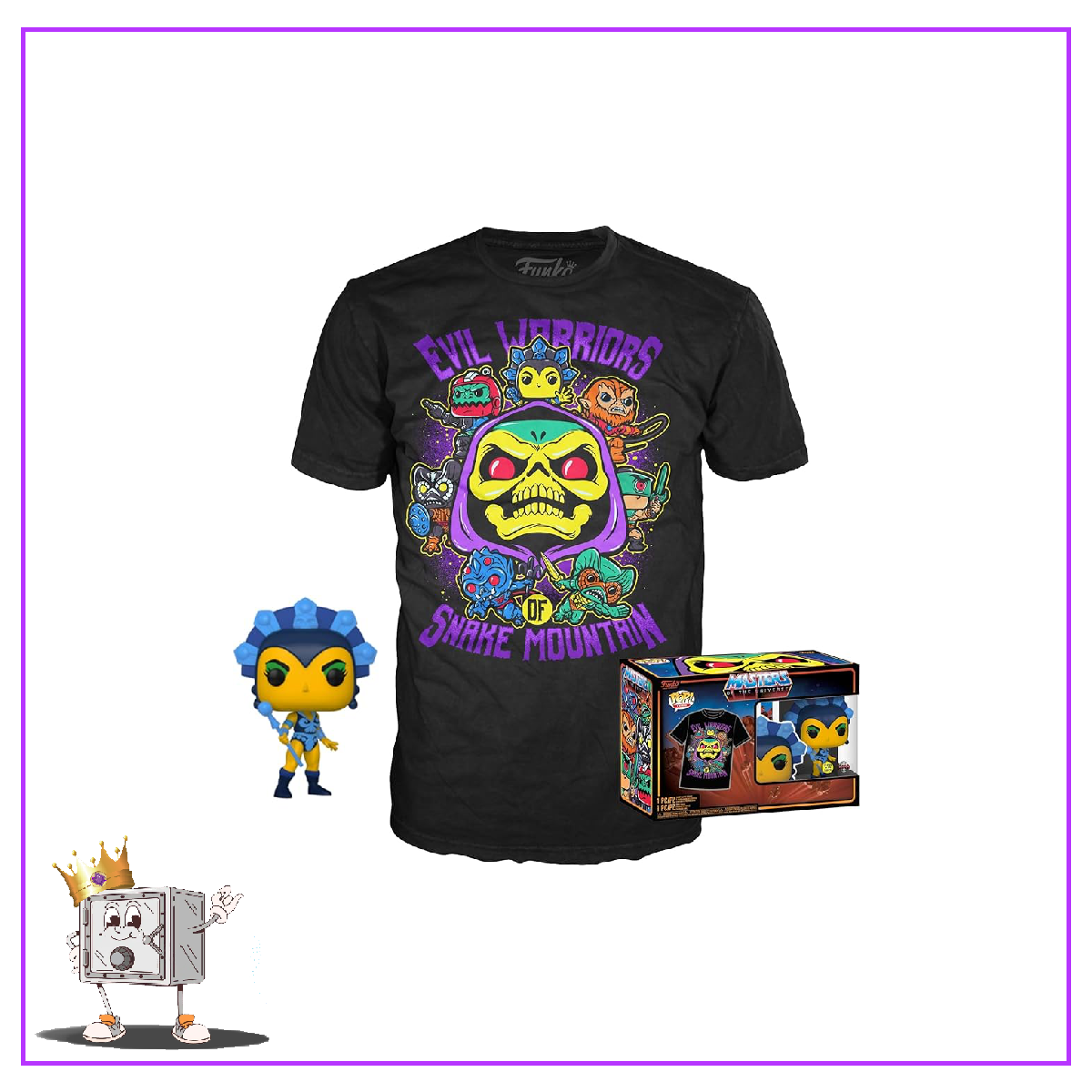 Funko Pop! Retro Toys Masters of the Universe - Evi Lyn Glow in the Dark Pop and Tee Bundle Target Con Exclusive