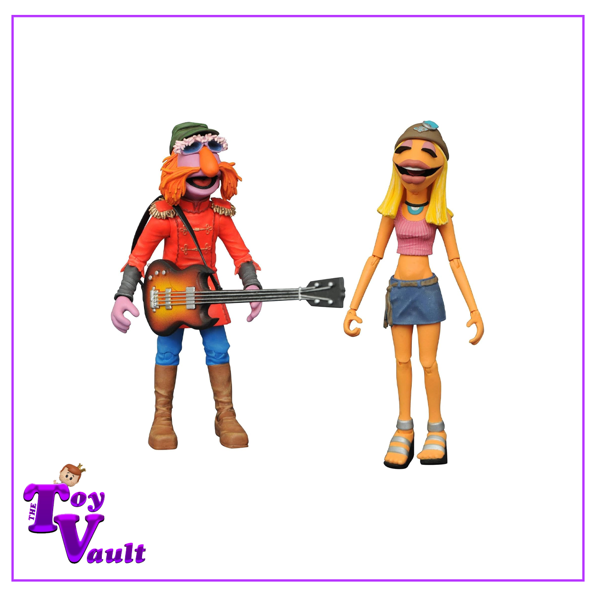 Diamond Select Toys Disney The Muppets Floyd and Janice (2-pack) Action Figures with Accessories