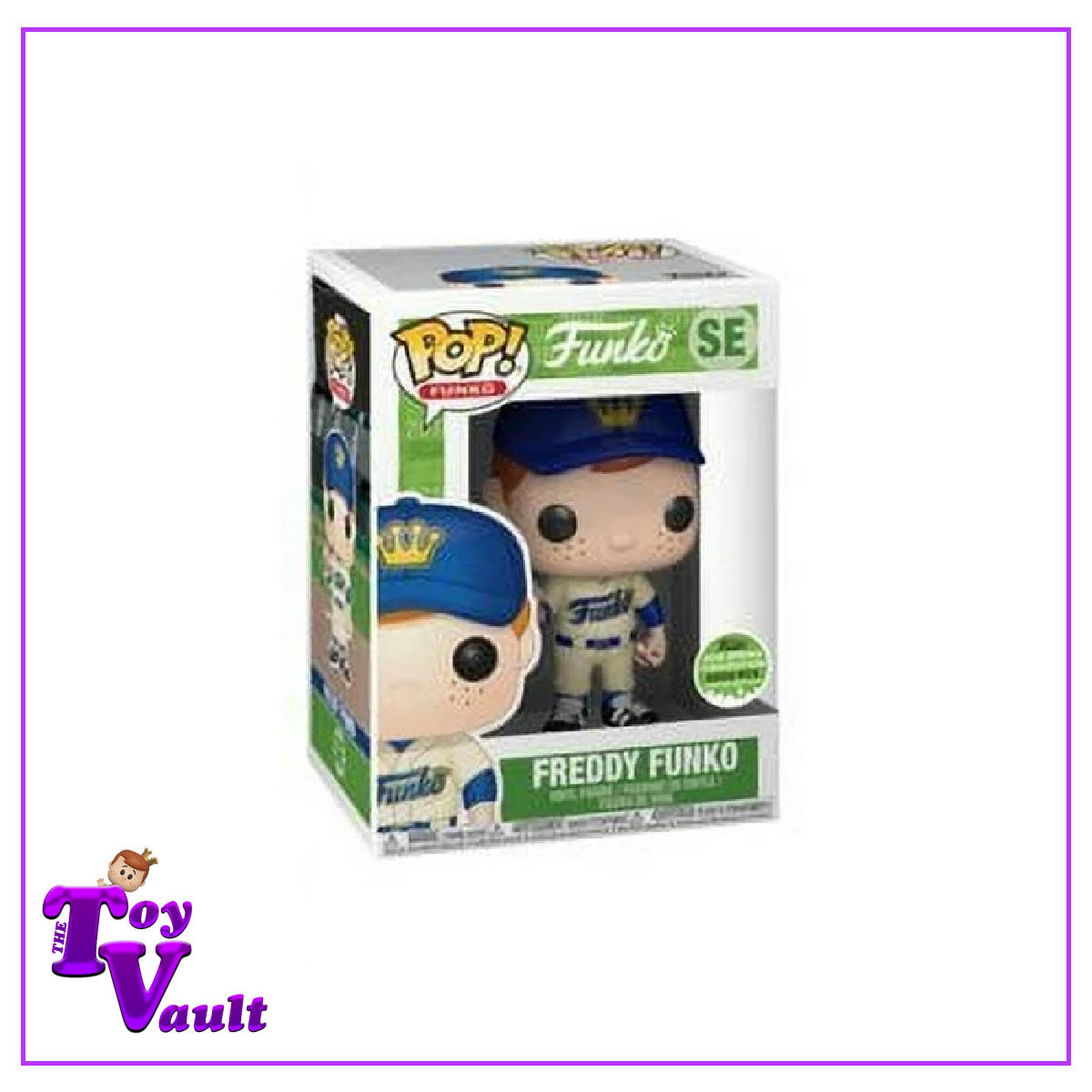 Funko Pop! Icons Sports Baseball - Freddy Funko Baseball Player (White Jersey) SE ECCC Shared Exclusive LE 1000