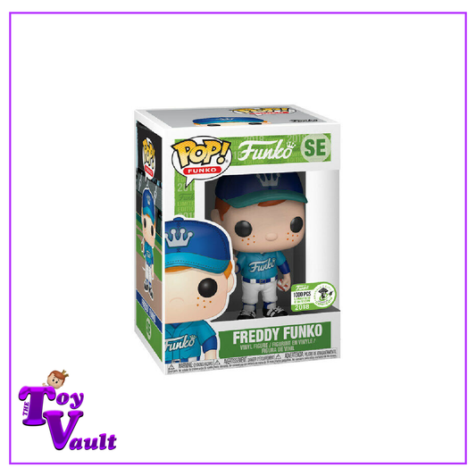 Funko Pop! Icons - Freddy Funko Baseball Player (Teal Jersey) SE 2018 Emerald City Comic Con Exclusive LE 1000