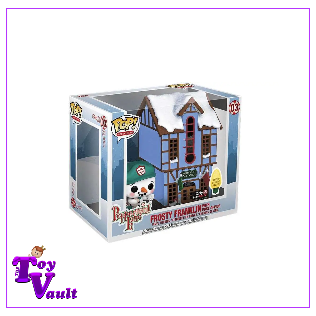 Funko Pop! Holidays Christmas Peppermint Lane - Frosty Franklin with Post Office #03 Light Up (Town) GameStop Exclusive