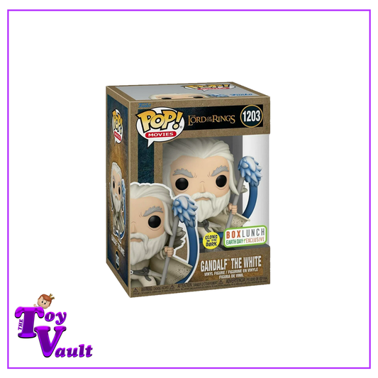 Funko Pop! Movies Lord of the Rings - Gandalf the White #1203 Glow in the Dark BoxLunch Earth Day Exclusive