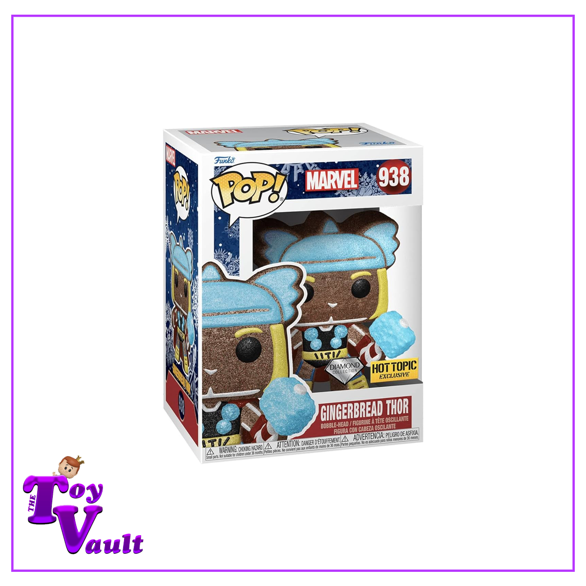 Funko Pop! Marvel Avengers Holiday - Gingerbread Thor #938 Diamond Hot Topic Exclusive