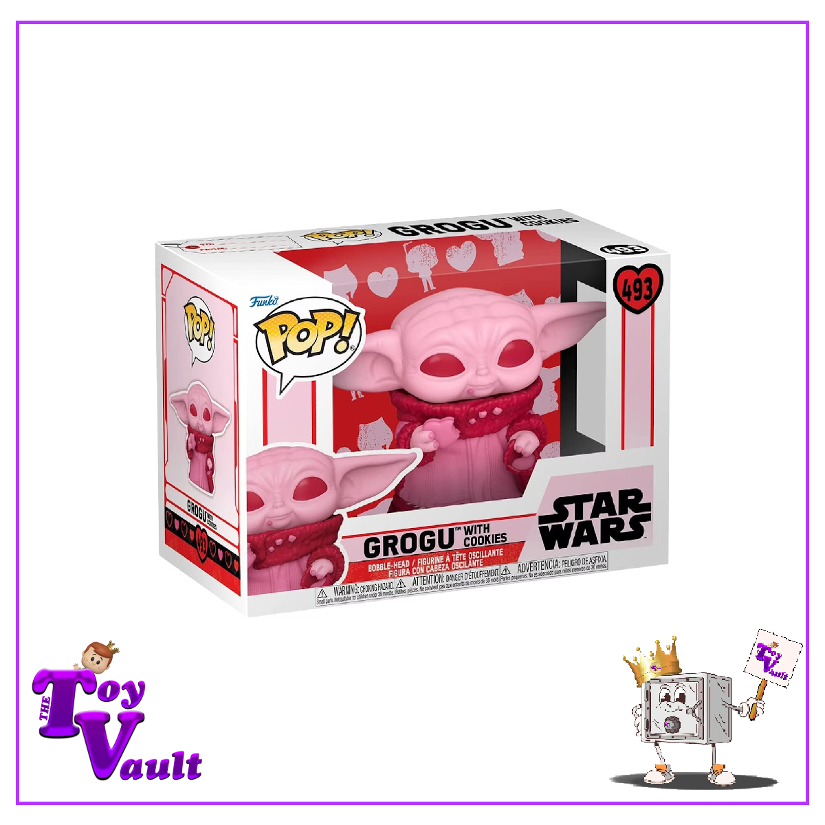 Funko Pop! Star Wars Valentine's Day - Grogu with Cookies (Pink) #493