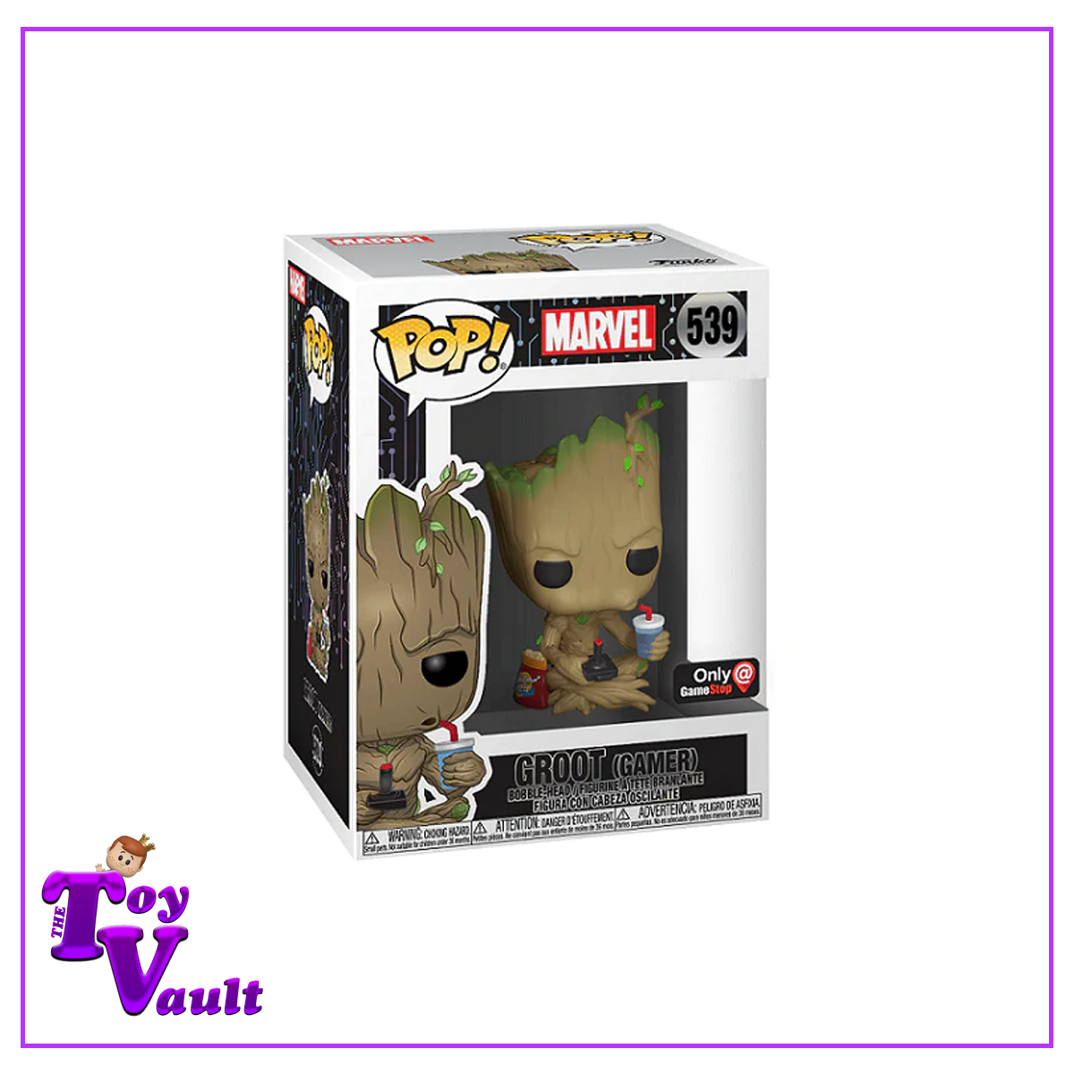 Funko Pop! Marvel Guardians of the Galaxy - Groot (Gamer) #539 GameStop Exclusive