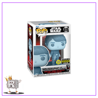 Funko Pop! Star Wars Return of the Jedi - Holographic Luke Skywalker #615 Glow in the Dark Entertainment Earth Exclusive