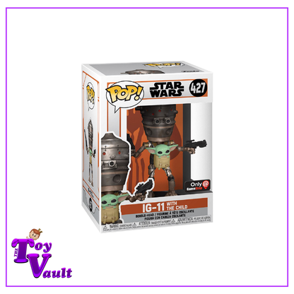 Funko Pop! Star Wars The Mandalorian - IG-11 with The Child #427 GameStop Exclusive