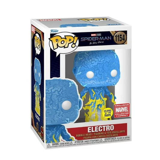 Funko Pop! Marvel Spider Man - Electro #1154 Glow in the Dark Collector Corps Exclusive