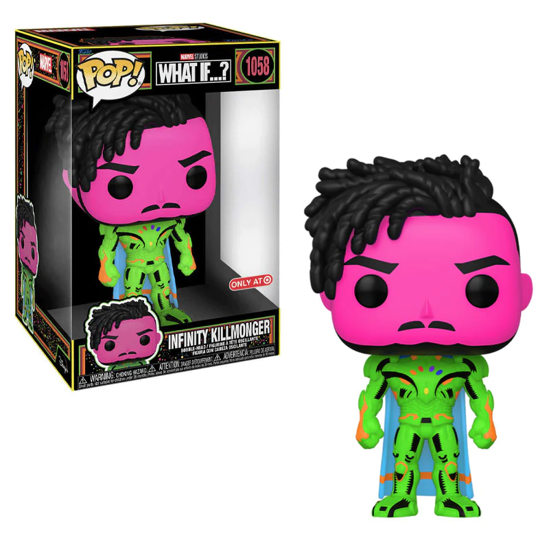 Funko Pop! Marvel What If - Infinity Killmonger #1058 Blacklight Target Exclusive 10 Inch