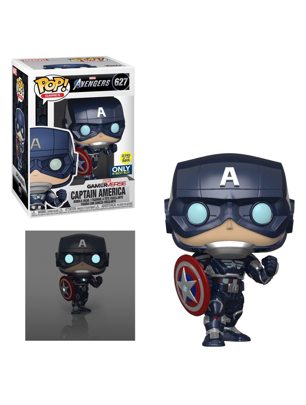 Funko Pop! Marvel Avengers - Captain America #627 Glow in the Dark Best Buy