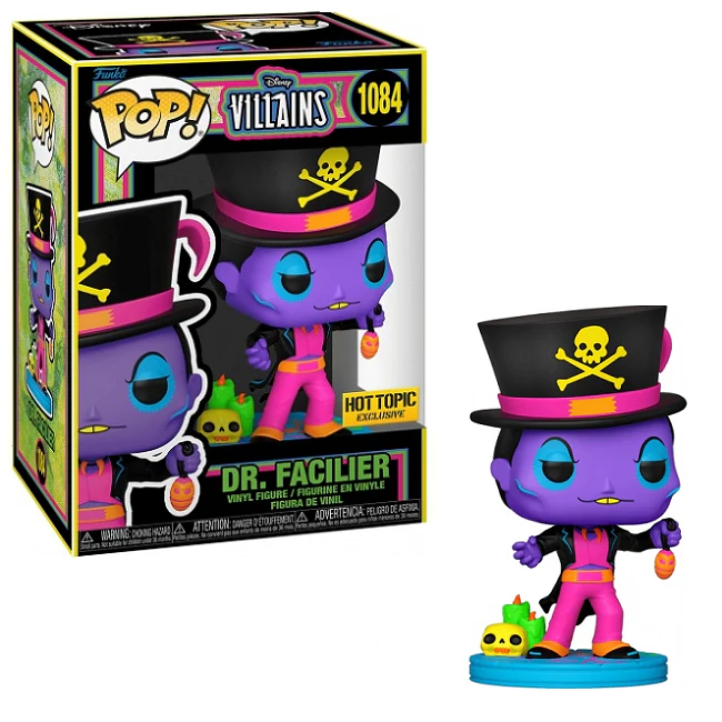 Funko Pop! Disney Villains - Dr. Facilier #1084 Blacklight Hot Topic Exclusive