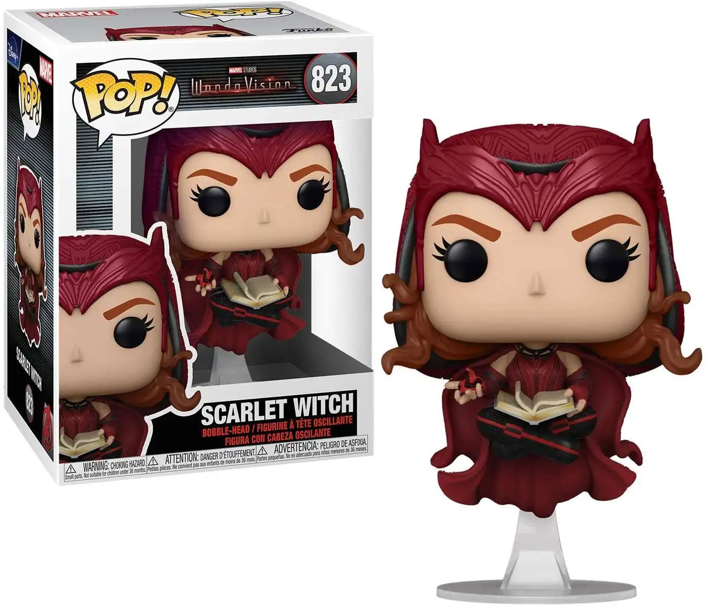 Funko Pop! Marvel Wanda Vision - Scarlet Witch (with Darkhold) #823