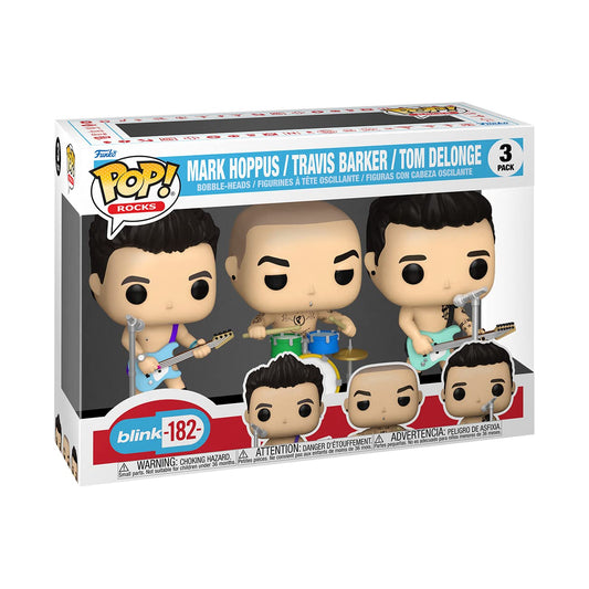 Funko Pop! Music Blink 182 - Mark Hoppus / Travis Barker / Tom Delonge 3 Pack