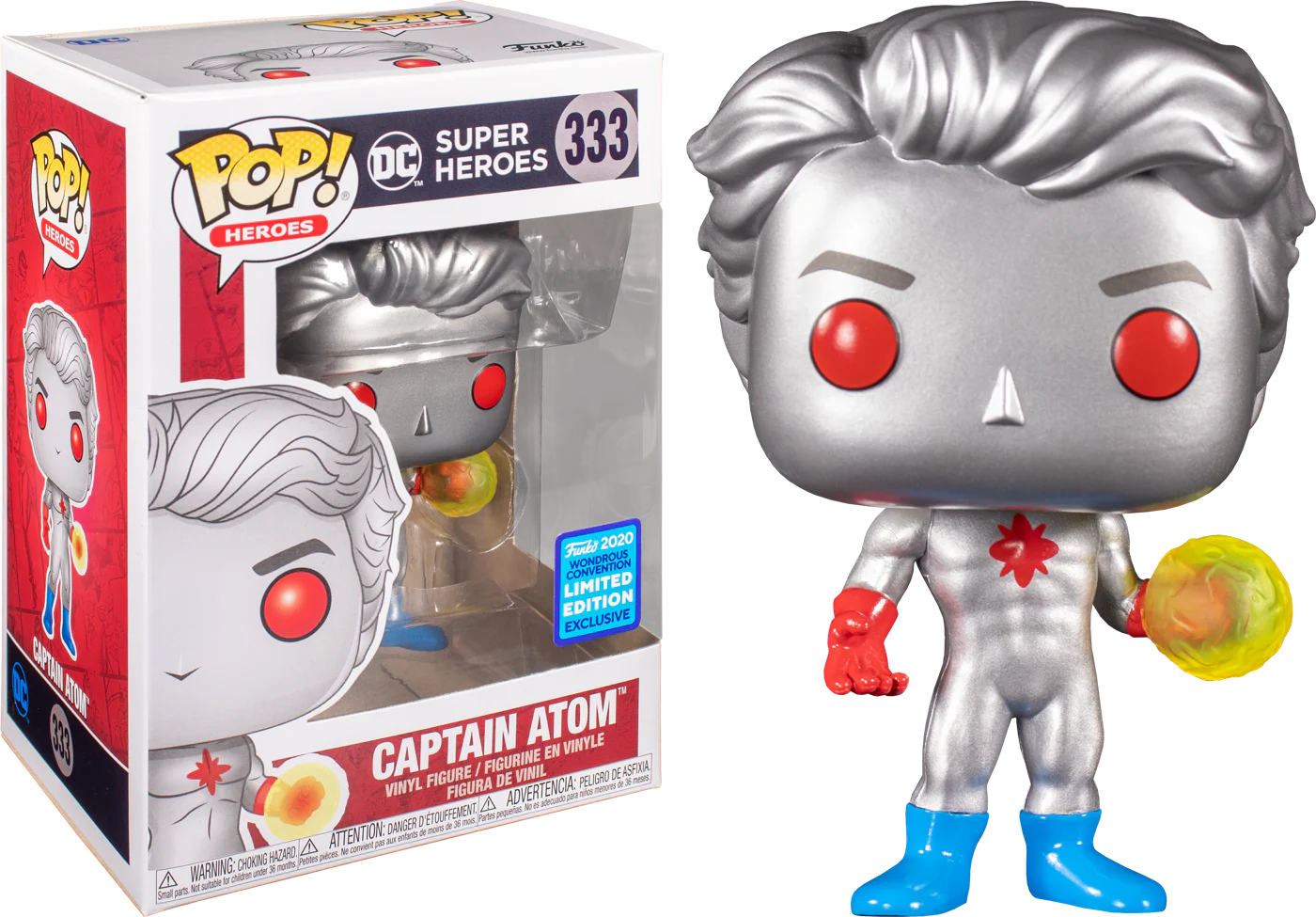 Funko Pop! DC Heroes - Captain Atom #333 Wondrous Con Shared Exclusive