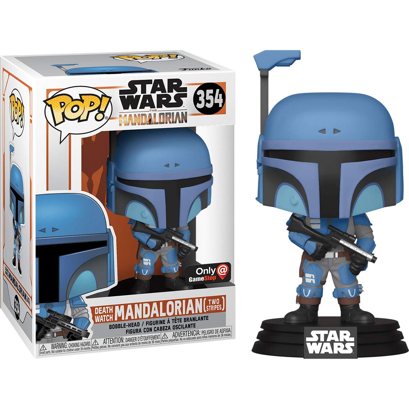 Funko Pop! Star Wars Mandalorian - Death Watch Mandalorian (Two Stripes) #354 GameStop Exclusive