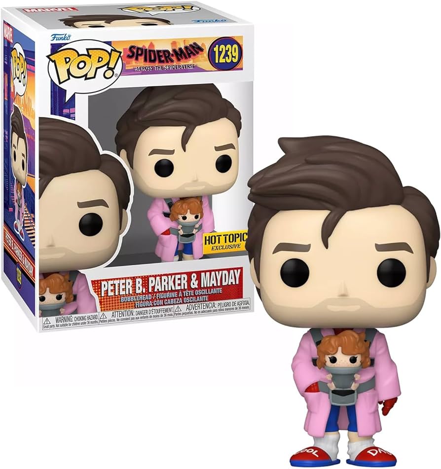 Funko Pop! Marvel Spider Man Across the Spider Verse - Peter B. Parker with Mayday #1239 Hot Topic Exclusive