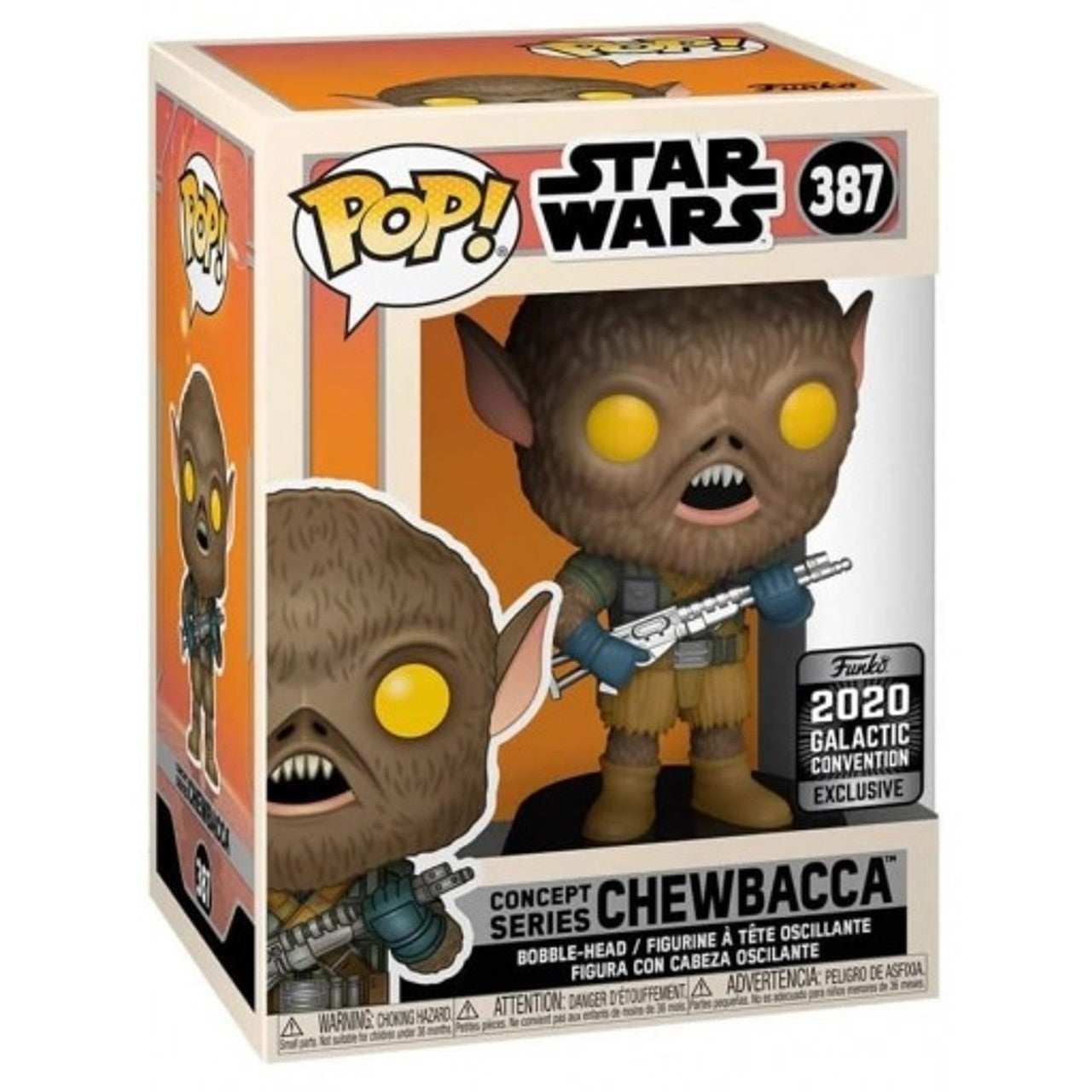 Funko Pop! Star Wars - Concept Series Chewbacca #387 2020 Galactic Convention Shared Exclusive