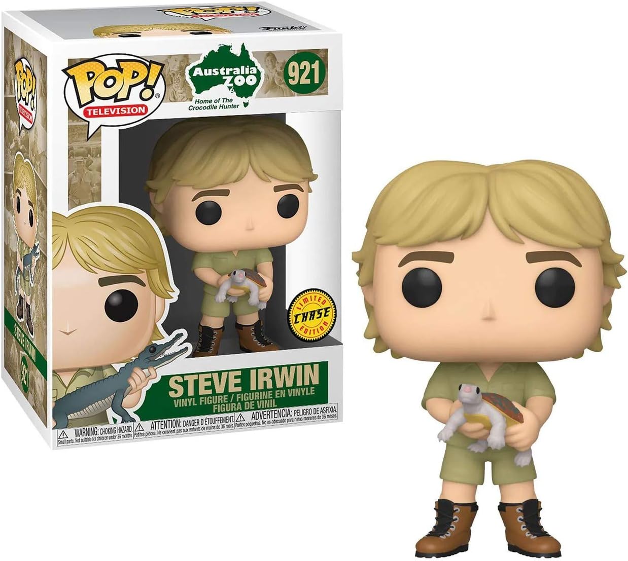 Funko Pop! Television Australia Zoo - Steve Irwin with Turtle CHASE #921