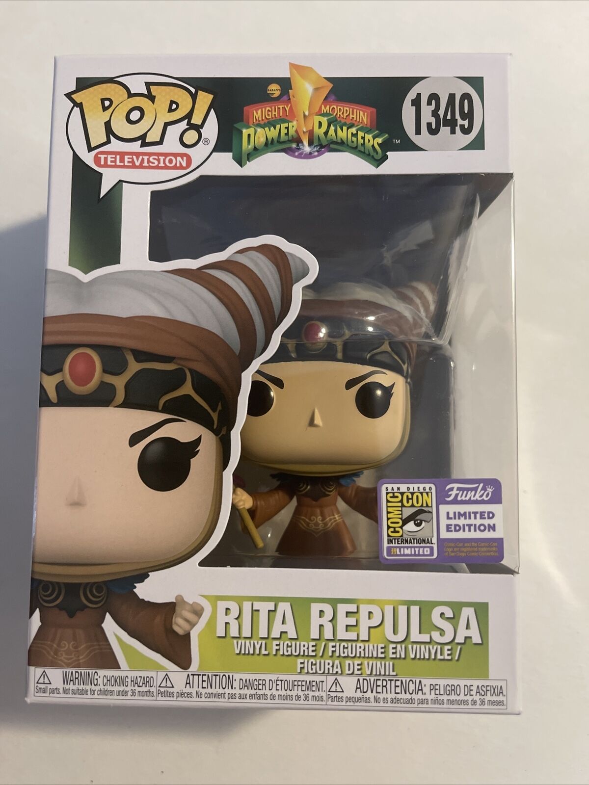 Funko Pop! Television Power Rangers - Rita Repulsa #1349 SDCC Con Sticker Exclusive