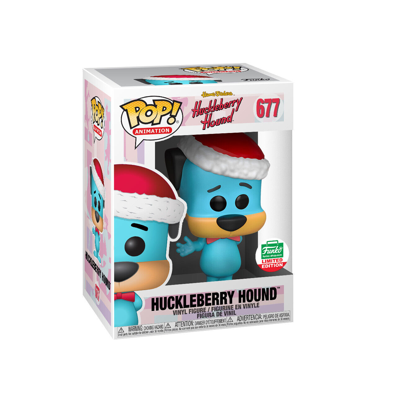 Funko Pop! Television Hannah Barbera - Huckleberry Hound in Santa Hat #677 Funko Shop Exclusive