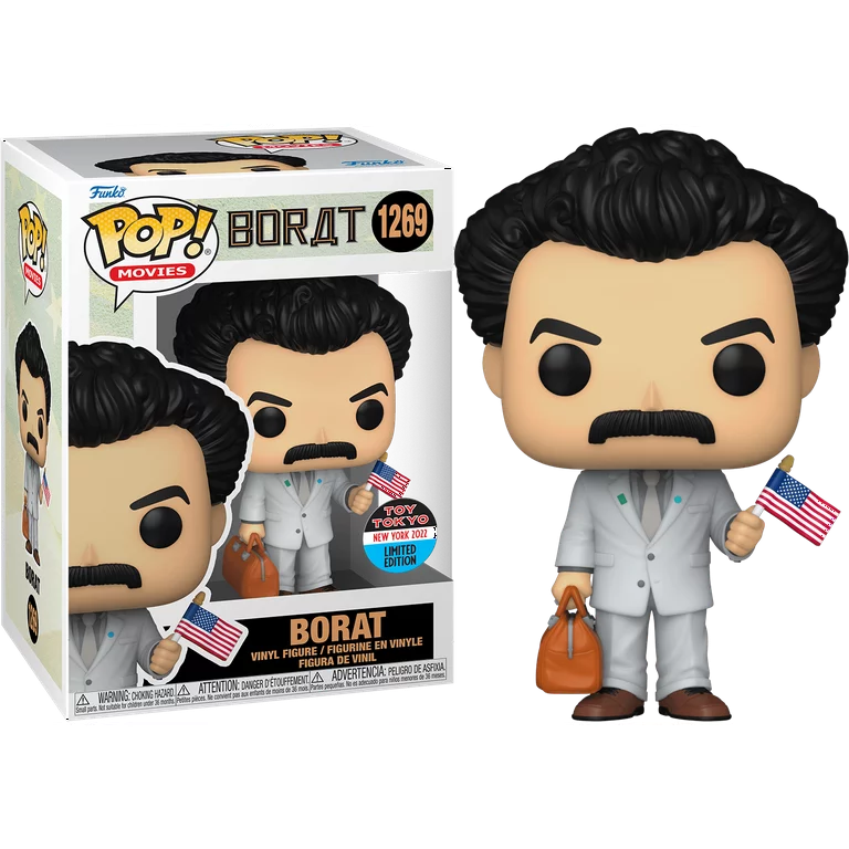 Funko Pop! Movies Borat - Borat with Flag #1269 Toy Tokyo NYCC 2022 Exclusive