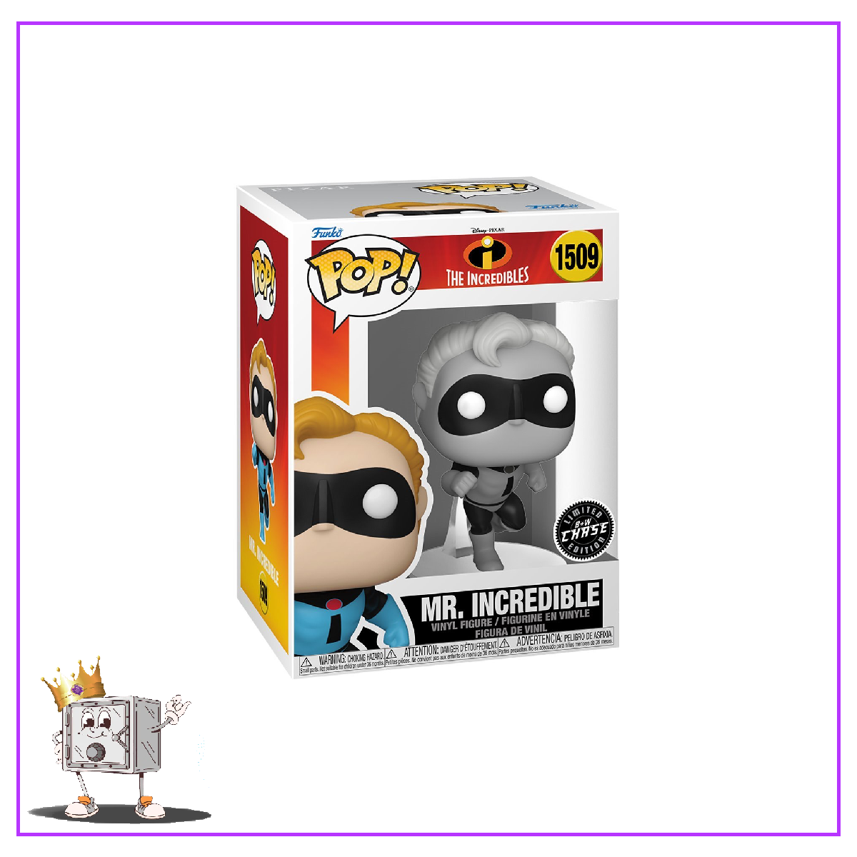 Funko Pop! Disney The Incredibles - Mr. Incredible #1509 Greyscale Black and White Chase Preorder