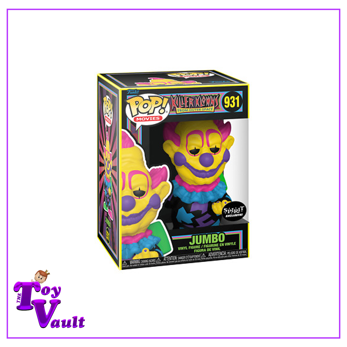 Funko Pop! Horror Killer Klowns - Jumbo #931 Blacklight Spirit Halloween Exclusive