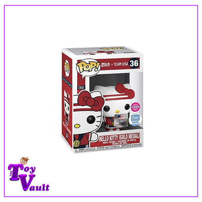 Funko Pop! Animation Hello Kitty - Hello Kitty (Gold Medal) #36 Flocked Funko Shop Exclusive LE 4000